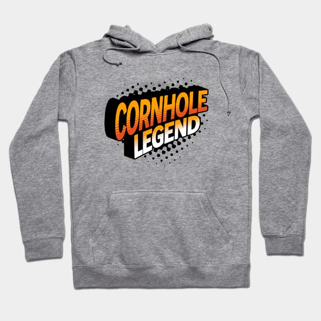 Cornhole Legend Retro Hero Hoodie by TGKelly